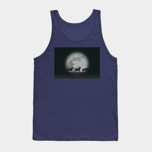 Horses in the moon Tank Top